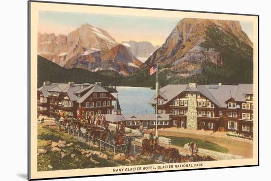 Many Glacier Hotel, Glacier Park, Montana-null-Mounted Art Print