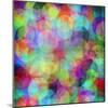 Many Vivid Color Circles on a Grunge Background-Valentina Photos-Mounted Art Print