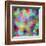 Many Vivid Color Circles on a Grunge Background-Valentina Photos-Framed Art Print