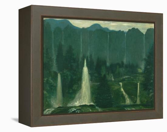 Many Waters (Waterfalls)-Arthur Bowen Davies-Framed Premier Image Canvas