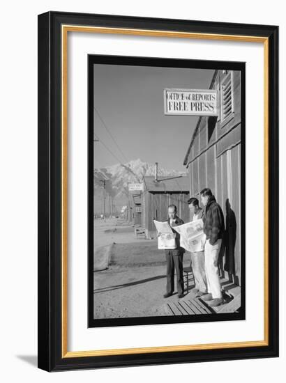 Manzanar Free Press-Ansel Adams-Framed Premium Giclee Print