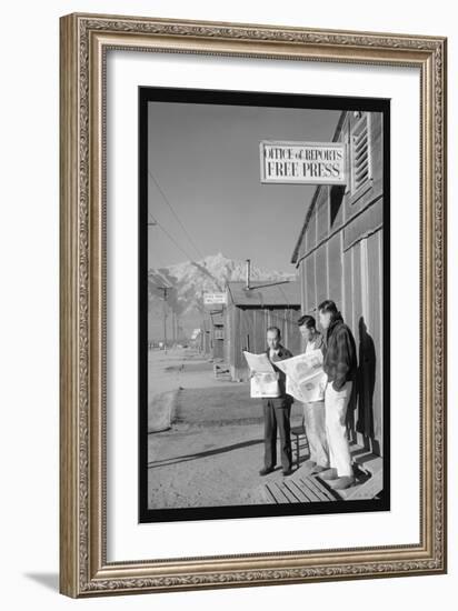 Manzanar Free Press-Ansel Adams-Framed Art Print