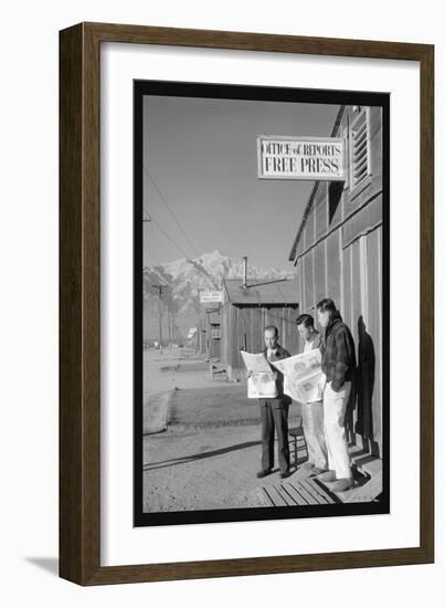 Manzanar Free Press-Ansel Adams-Framed Art Print