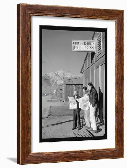 Manzanar Free Press-Ansel Adams-Framed Art Print