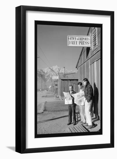 Manzanar Free Press-Ansel Adams-Framed Art Print