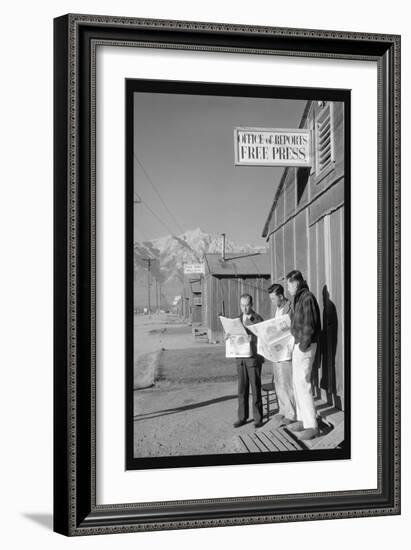 Manzanar Free Press-Ansel Adams-Framed Art Print