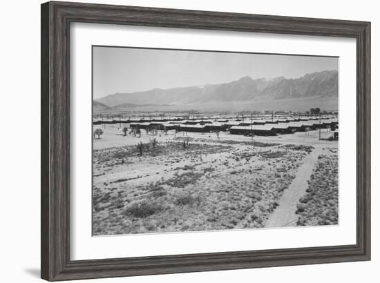 Manzanar from Guard Tower, Summer Heat-Ansel Adams-Framed Art Print