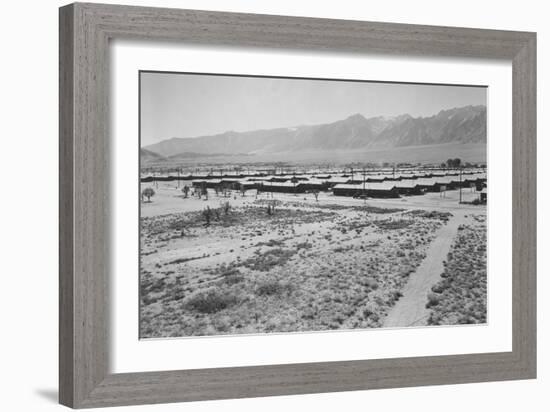 Manzanar from Guard Tower, Summer Heat-Ansel Adams-Framed Art Print