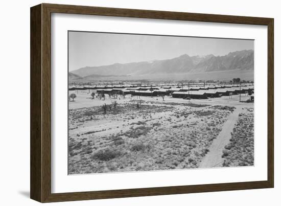 Manzanar from Guard Tower, Summer Heat-Ansel Adams-Framed Art Print