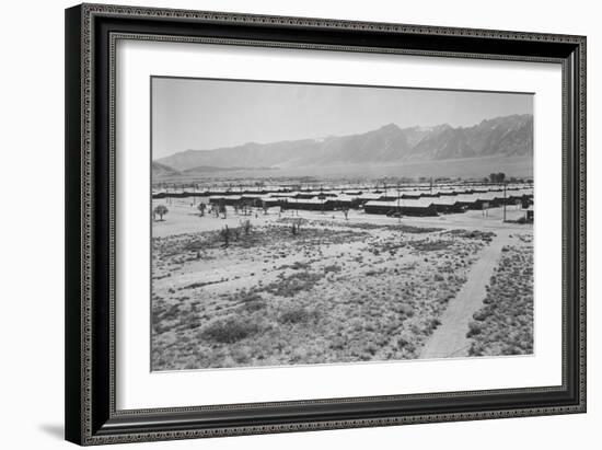 Manzanar from Guard Tower, Summer Heat-Ansel Adams-Framed Art Print