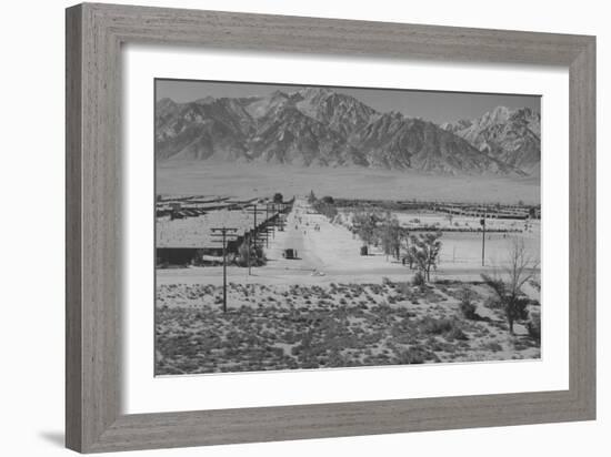 Manzanar Relocation Center from Tower-Ansel Adams-Framed Art Print