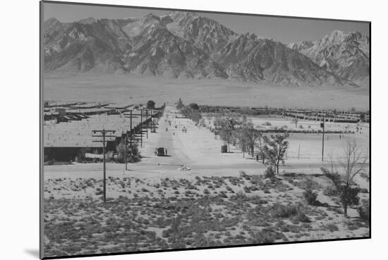 Manzanar Relocation Center from Tower-Ansel Adams-Mounted Art Print