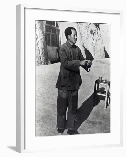Mao Tse-Tung in His Mountain Stronghold, Yenan, 1942-null-Framed Photographic Print