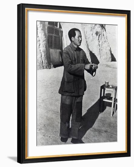 Mao Tse-Tung in His Mountain Stronghold, Yenan, 1942-null-Framed Photographic Print