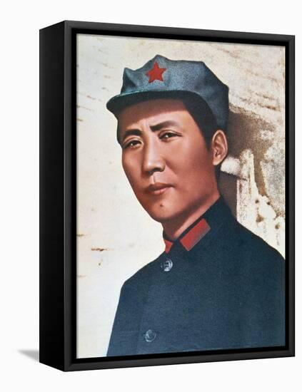 Mao Zedong in Northern Shensi, 1936-Chinese Photographer-Framed Premier Image Canvas