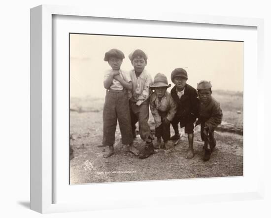 Maori Boys, Whakarewarewa, c.1910-Ralph Seldon-Framed Giclee Print