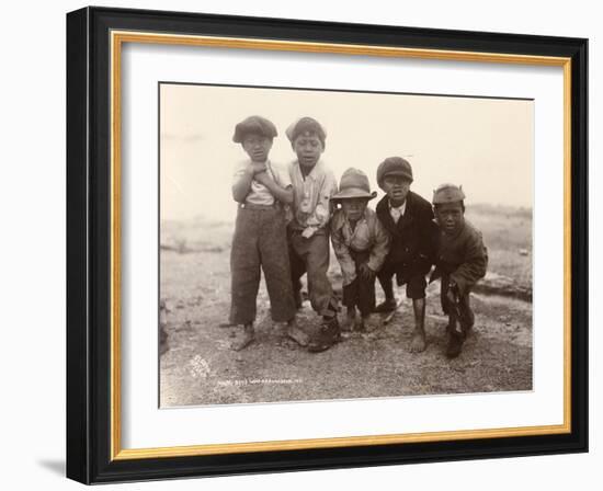 Maori Boys, Whakarewarewa, c.1910-Ralph Seldon-Framed Giclee Print