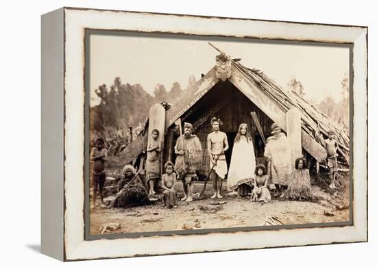 Maori family, New Zealand, c1880s-Unknown-Framed Premier Image Canvas