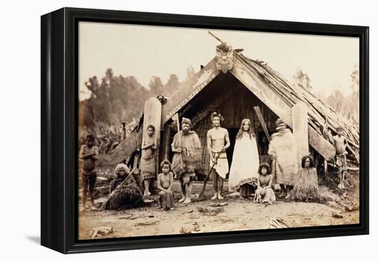 Maori family, New Zealand, c1880s-Unknown-Framed Premier Image Canvas