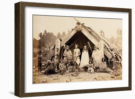 Maori Family, New Zealand, circa 1880s-New Zealander Photographer-Framed Giclee Print