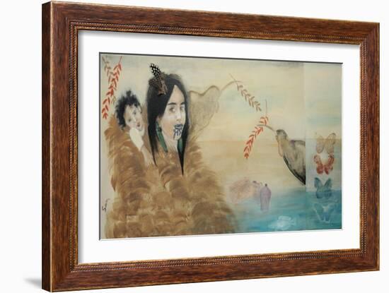 Maori Mother and Child, 2015-Susan Adams-Framed Giclee Print