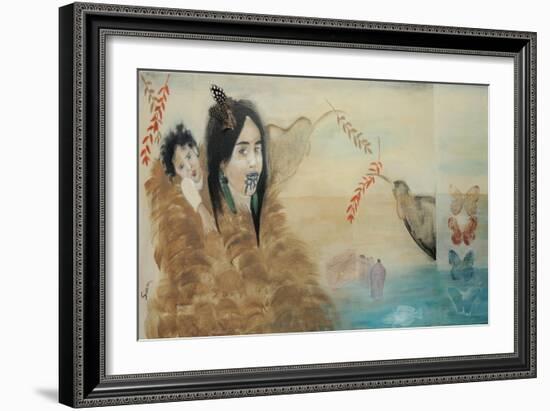 Maori Mother and Child, 2015-Susan Adams-Framed Giclee Print