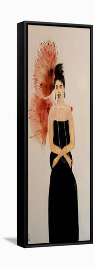 Maori Woman in Black Dress (Seated), 2016-Susan Adams-Framed Premier Image Canvas