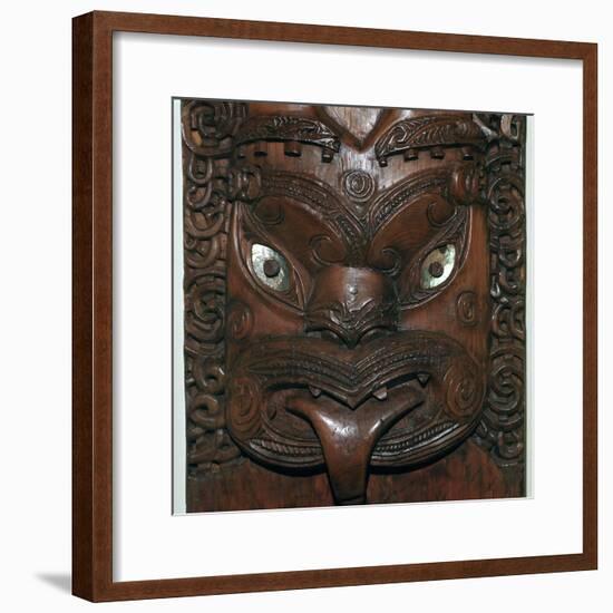 Maori wood-carving representing an ancestor-Unknown-Framed Giclee Print