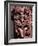 Maori Wooden Carving with Tongue Sticking Out, Rotorua, North Island, New Zealand-D H Webster-Framed Photographic Print