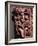 Maori Wooden Carving with Tongue Sticking Out, Rotorua, North Island, New Zealand-D H Webster-Framed Photographic Print