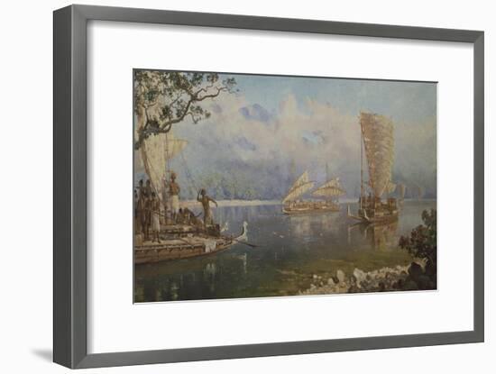 Maoris Arriving in New Zealand-null-Framed Giclee Print