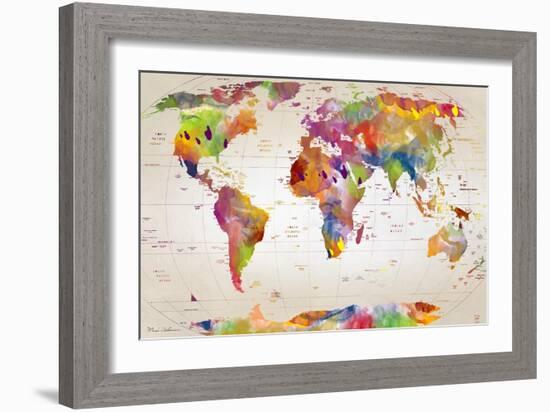 Map 5-Mark Ashkenazi-Framed Giclee Print