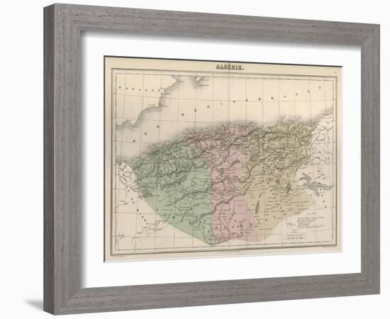 Map, Africa, Algeria C1850-AT Chartier-Framed Art Print