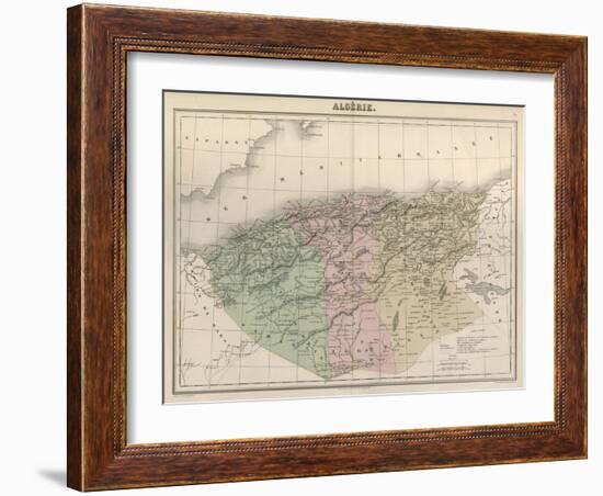 Map, Africa, Algeria C1850-AT Chartier-Framed Art Print