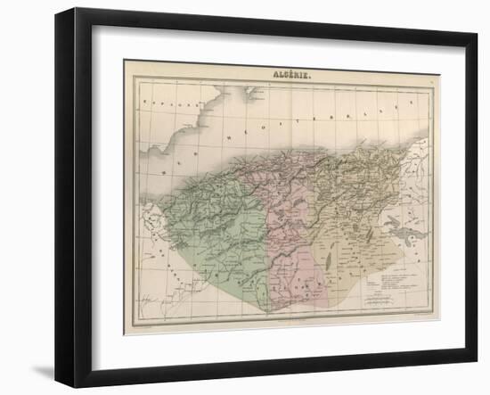 Map, Africa, Algeria C1850-AT Chartier-Framed Art Print