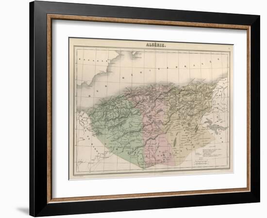 Map, Africa, Algeria C1850-AT Chartier-Framed Art Print