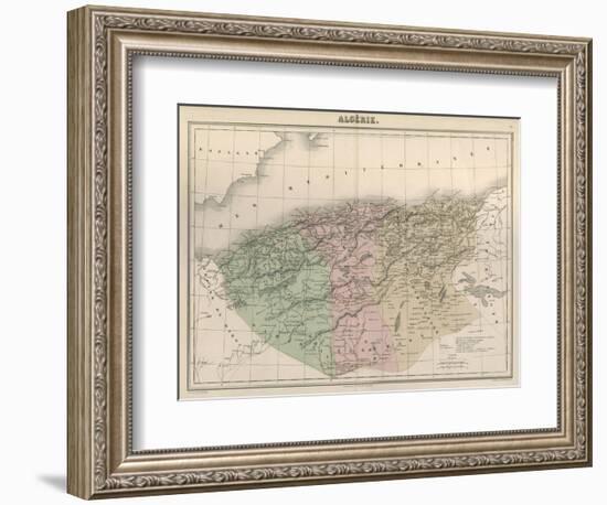 Map, Africa, Algeria C1850-AT Chartier-Framed Art Print