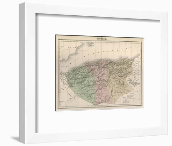 Map, Africa, Algeria C1850-AT Chartier-Framed Art Print