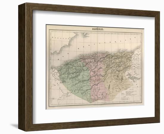 Map, Africa, Algeria C1850-AT Chartier-Framed Art Print