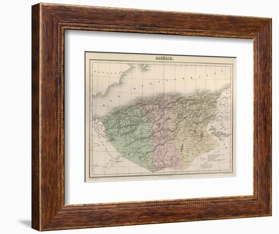 Map, Africa, Algeria C1850-AT Chartier-Framed Art Print