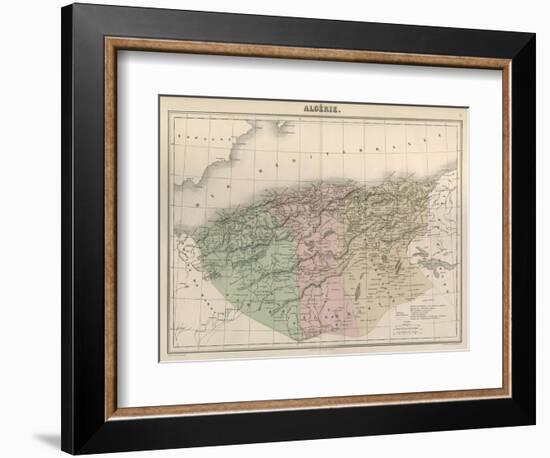 Map, Africa, Algeria C1850-AT Chartier-Framed Art Print