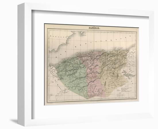 Map, Africa, Algeria C1850-AT Chartier-Framed Art Print