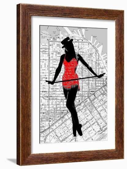 Map And Dance-NaxArt-Framed Art Print