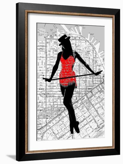 Map And Dance-NaxArt-Framed Art Print