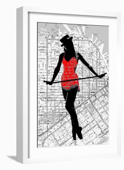 Map And Dance-NaxArt-Framed Art Print