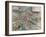 Map and View of Perugia from Civitates Orbis Terrarum-null-Framed Giclee Print