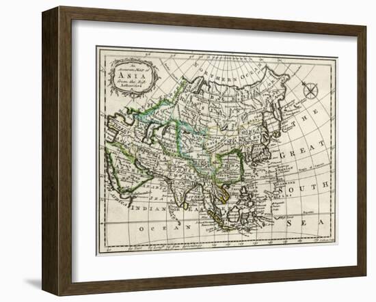 Map, Asia 1763-J Gibson-Framed Art Print