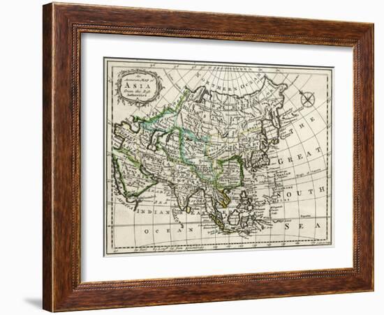 Map, Asia 1763-J Gibson-Framed Art Print