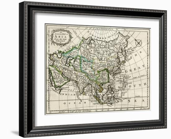 Map, Asia 1763-J Gibson-Framed Art Print