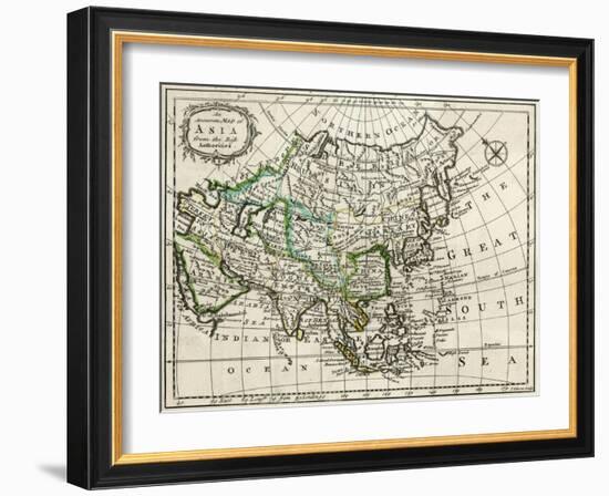 Map, Asia 1763-J Gibson-Framed Art Print